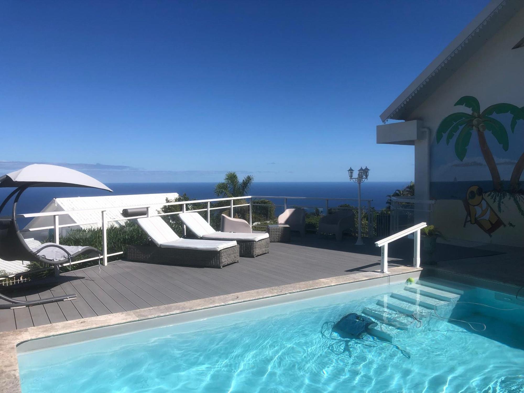 סן-לו St Leu -Villa D'Artiste, Superbe Vue Mer, Piscine Chauffee מראה חיצוני תמונה